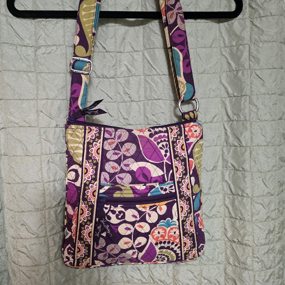 Vera Bradley crossbody in retired Plum Crazy pattern